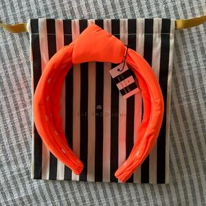 Orange neoprene headband by Lele Sadoughi! SO COMFORTABLE!